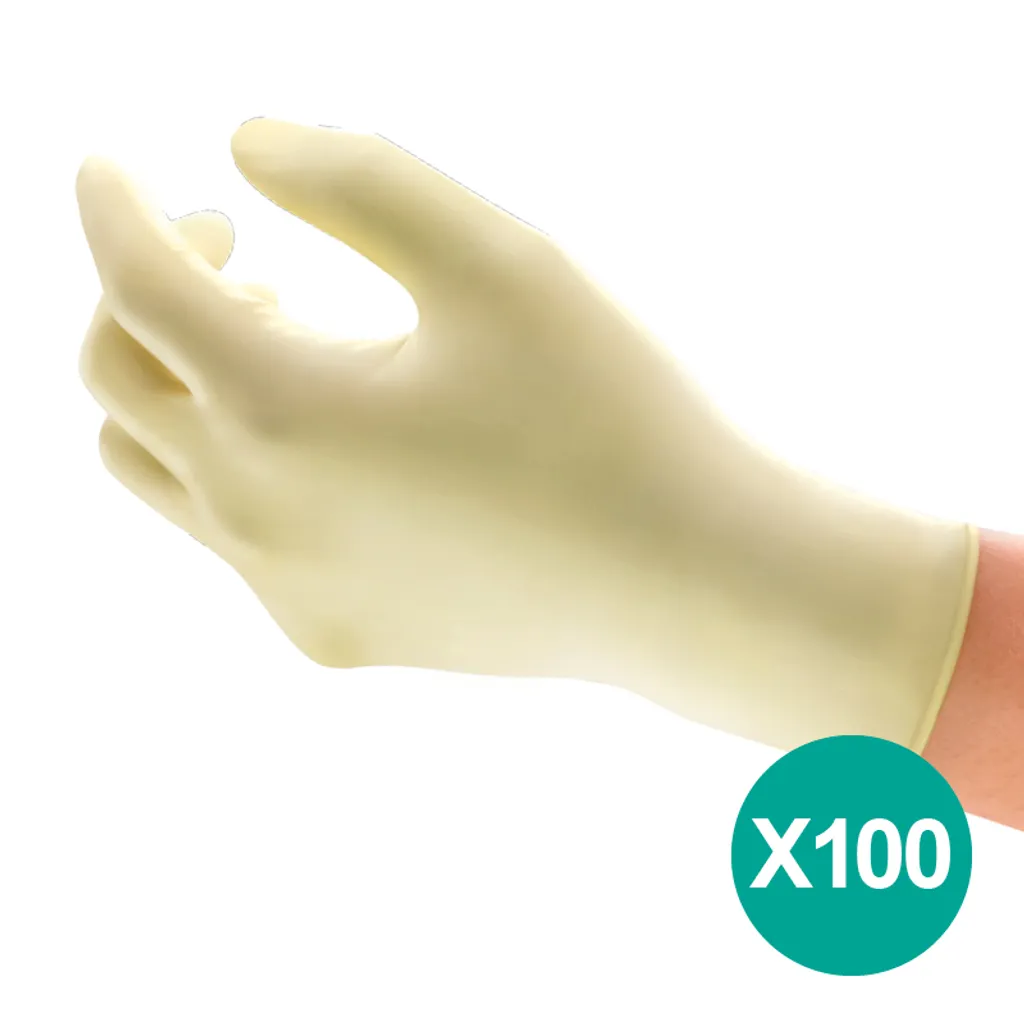 Handschuhe Latex Mehrzweck Einweghandschuhe Weiß x 100 / MICROFLEX 63-864